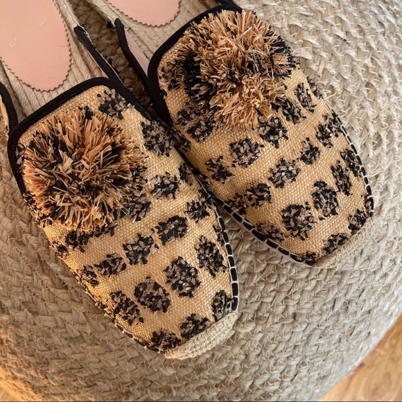J. Crew Shoes - J. Crew Raffia Pom Pom Espadrille Mules